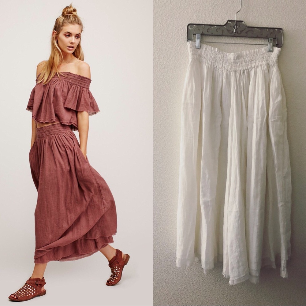 Free People Miss Stella Pants in Ivory